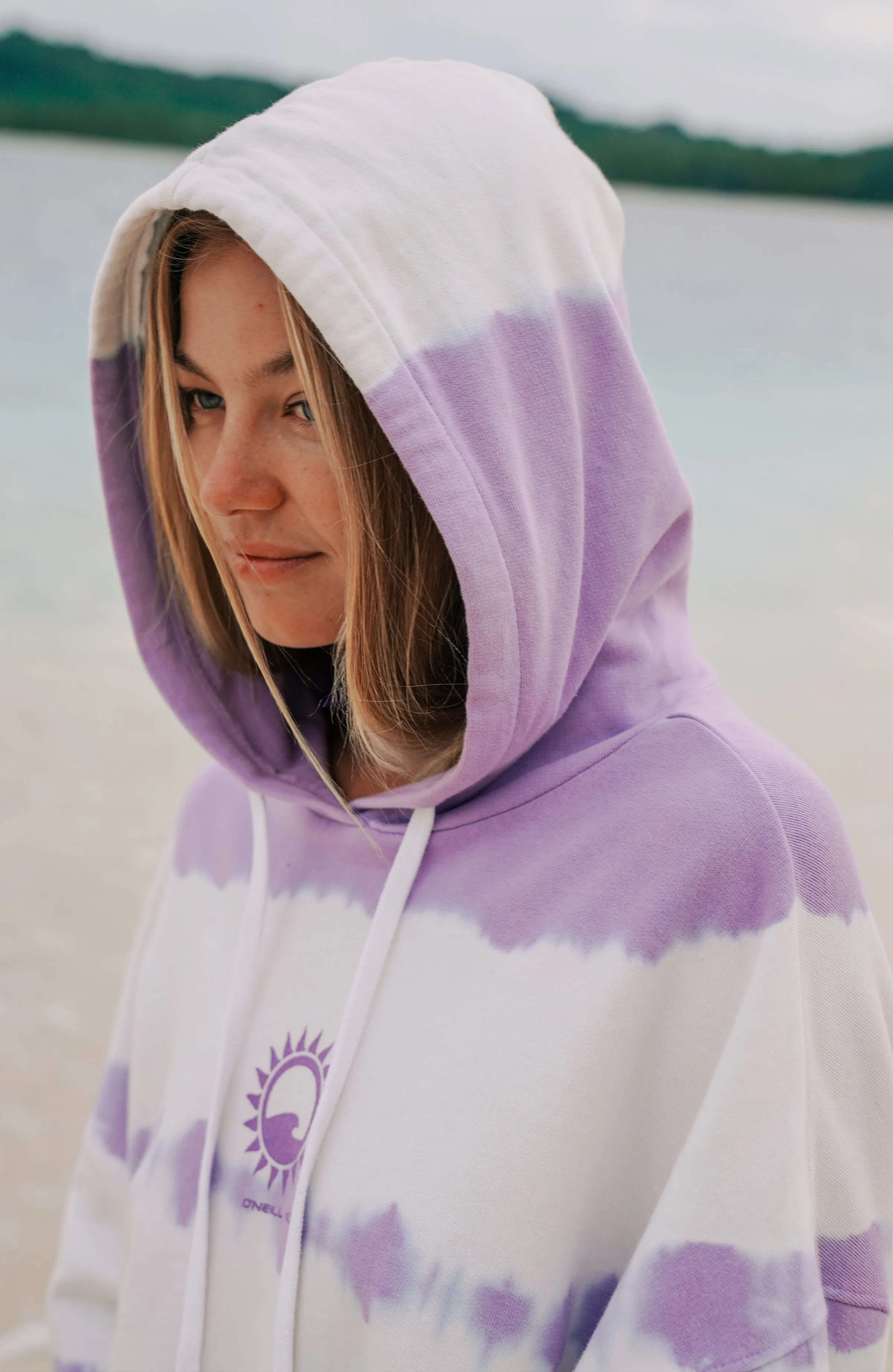 Women Of The Wave Hoodie | Purple Tie Dye