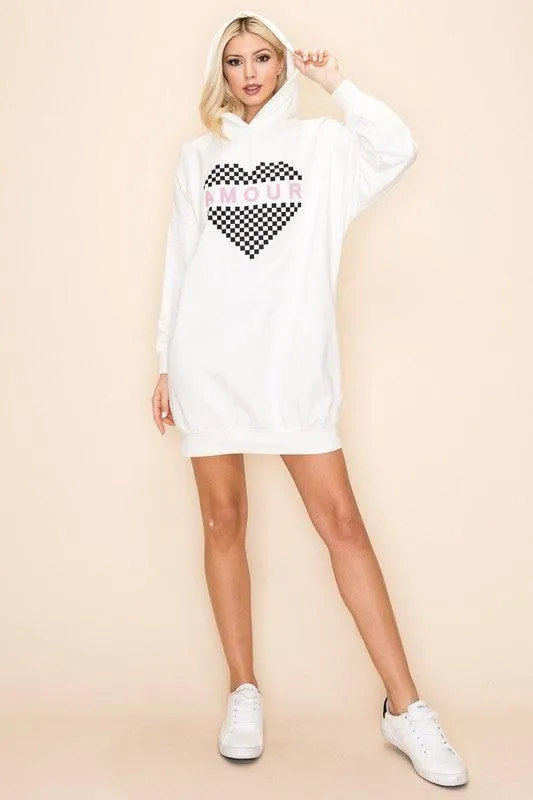 Women's Amour Hoodie Sweatshirt Dress