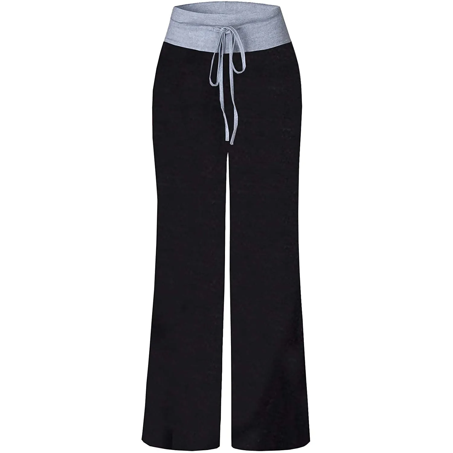 Women's Comfy Stretch Drawstring Palazzo Wide Leg Lounge Pant