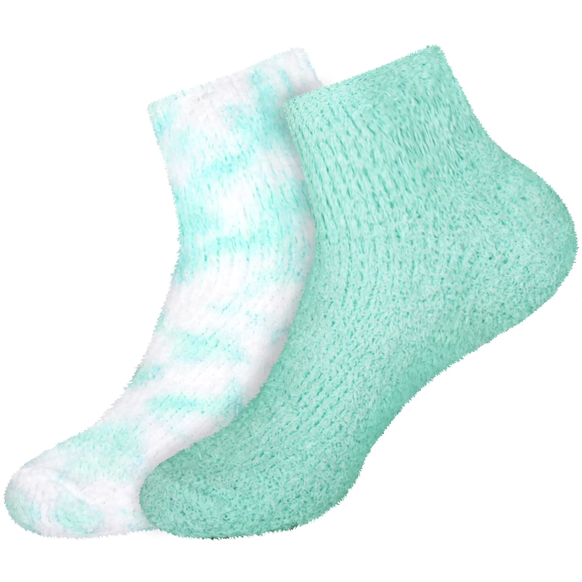 Women's Fuzzy Warm Fluffy Tie-Dye Colorful Ankle Socks