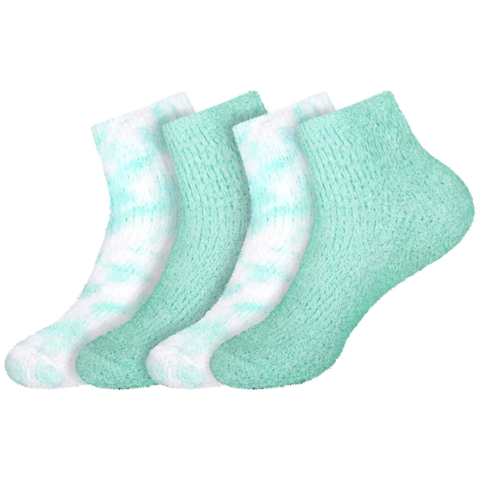 Women's Fuzzy Warm Fluffy Tie-Dye Colorful Ankle Socks