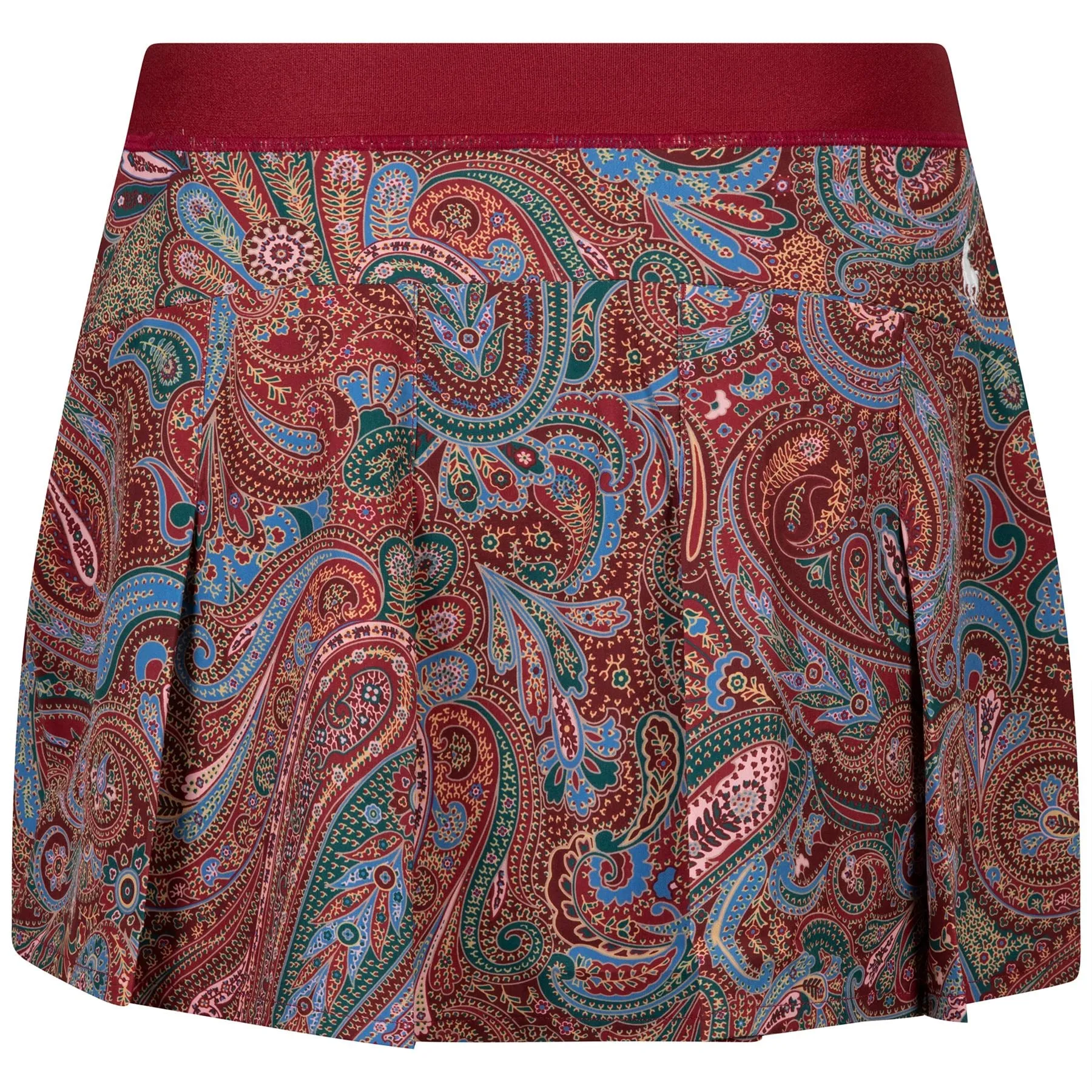 Womens Paisley Pleated Four-Way-Stretch Skort Ancient Madder Paisley - SS24