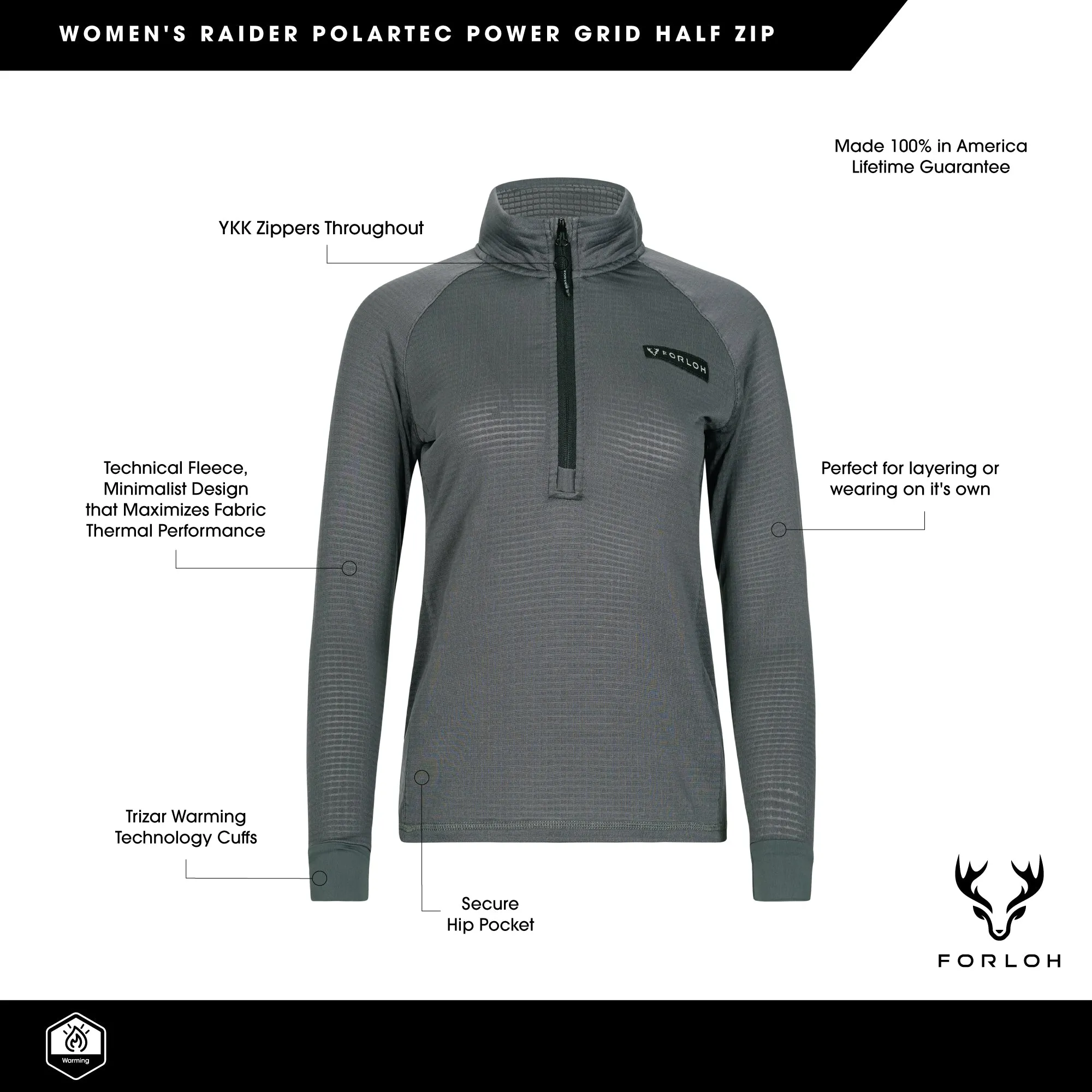 Women's Raider Polartec® Power Grid™ Half Zip