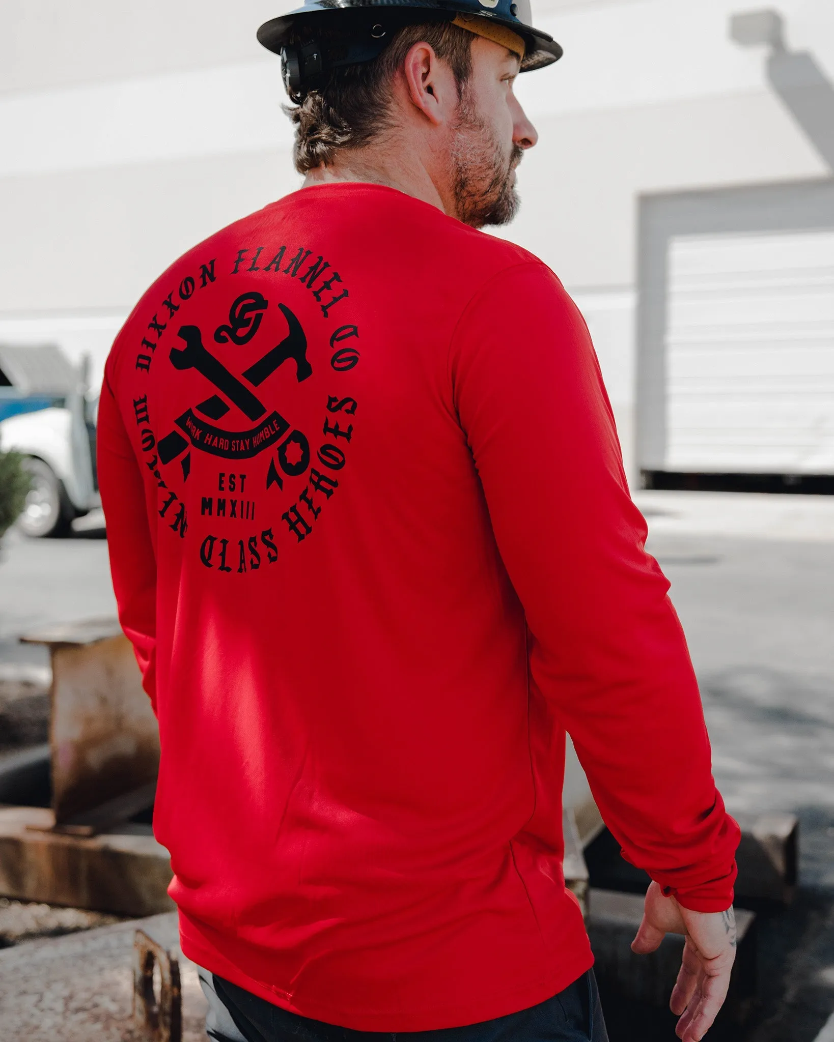 Working Class Heroes UV Long Sleeve T-Shirt - Red